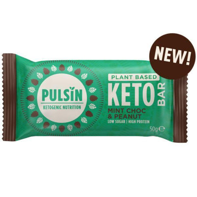 Pulsin Keto Choc Mint & Peanut Bar 50g (Pack of 18)