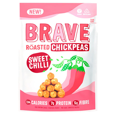 Brave Foods Sweet Chilli Roasted Chickpeas 35g (Pack of 12)