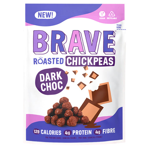 Brave Foods Dark Chocolate Roasted Chickpeas 30g (Pack of 12)