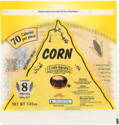 Mountain Bread Corn Wraps - 70% Corn 200g