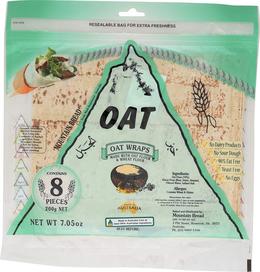 Mountain Bread Oat Wraps - 70% Oat 200g