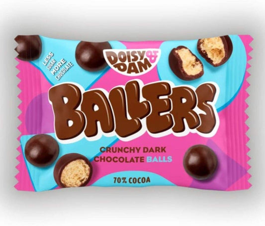 Doisy & Dam Dark Choc Coated Puffed Rice Balls 25g (Pack of 18)