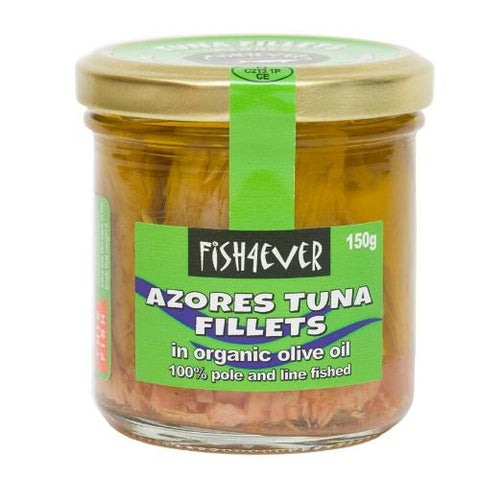 Fish 4 Ever Skipjack Tuna Fillets In Olive Oil - Jar 150g (Pack of 6)