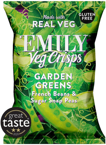 Emily Crisps Garden Greens 23g (Pack of 12)