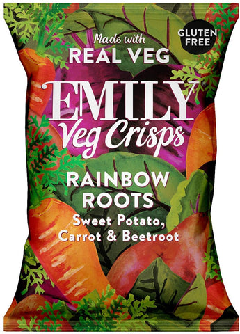 Emily Crisps Rainbow Roots 80g (Pack of 8)