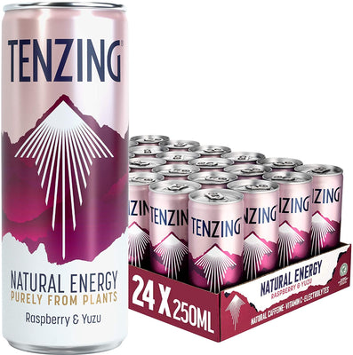 Tenzing Raspberry & Yuzu Natural Energy Drink 250ml (Pack of 24)
