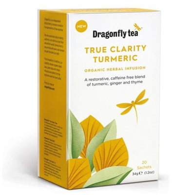 Dragonfly Teas Organic True Clarity Turmeric Tea 20 Bags (Pack of 4)