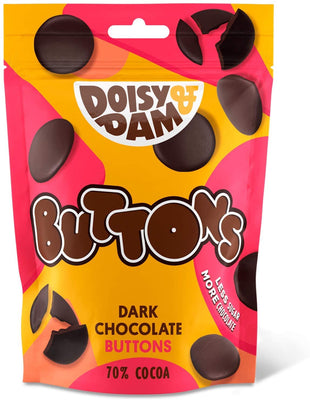 Doisy & Dam Giant Dark Choc Buttons - Share 80g (Pack of 7)