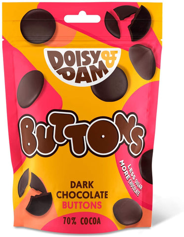 Doisy & Dam Giant Dark Choc Buttons - Share 80g (Pack of 7)