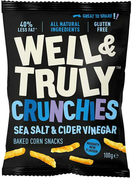 Well & Truly Crunchy Sea Salt & Cider Vinegar 30g (Pack of 10)