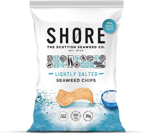 Shore Seaweed Chips Sea Salt 80g (Pack of 12)