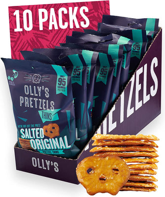 Ollys Pretzels Pretzel Thins Original Salted 35g (Pack of 10)