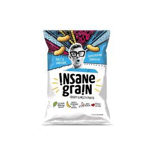 Insane Grain Salt & Vinegar Sorghum Supergrain Puffs (10 x 80g)