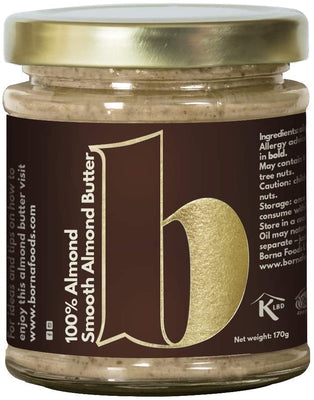 Borna Smooth 100% Almond Butter 170g (Pack of 6)