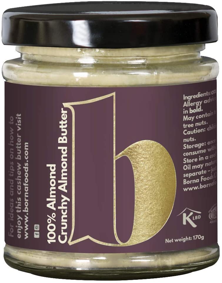 Borna Crunchy 100% Cashew Butter 170g (Pack of 6)