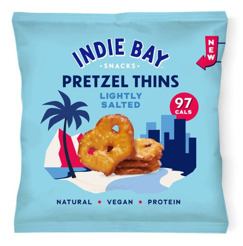Indie Bay Spelt & Wheat Pretzel Lightly Salted Thins 24g (Pack of 10)