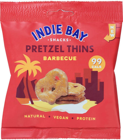 Indie Bay Spelt & Wheat Pretzel Barbecue Thins 24g (Pack of 10)