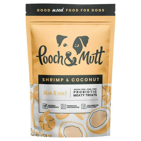 Pooch & Mutt Shrimp & Coconut Probiotic Meaty Treats for Skin & Coat 120g