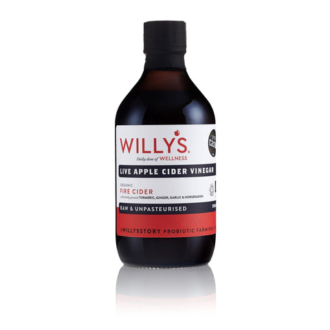Willys Org Fire Cider ACV With Turmeric Ginger & Garlic 500ml (Pack of 6)