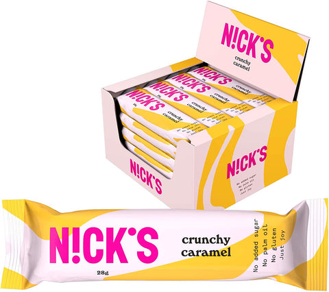 Nicks Crunchy Caramel Chocolate Bar 28g (Pack of 21)