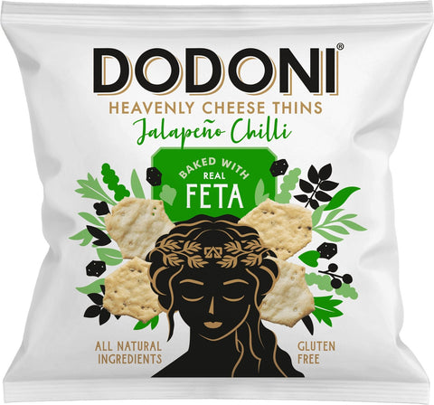 Dodoni Feta Jalapeno Thins 22g (Pack of 10)