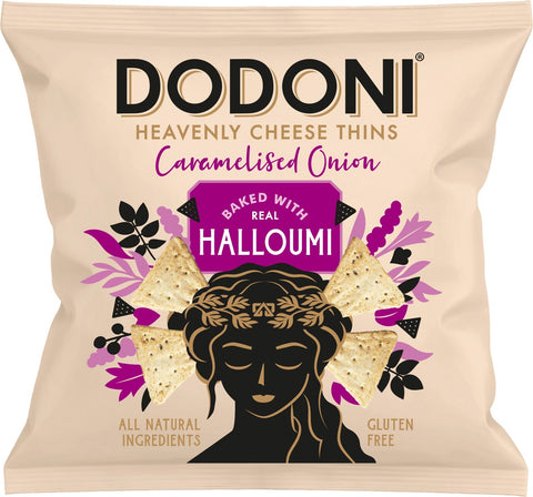 Dodoni Halloumi Caramelized Onion Thins 22g (Pack of 10)
