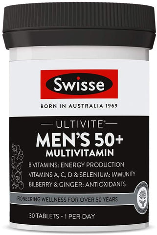 Swisse Ultivite Mens 50+ Multivitamin 30 Tablets