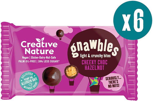 Creative Nature Cheeky Choc Hazelnot Gnawbles 75g (Pack of 6)