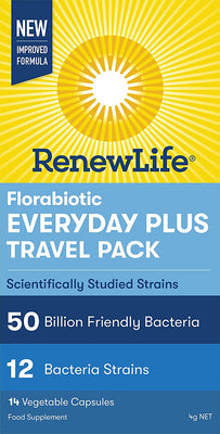 Renew Life  Flora Everyday 50 Billion Capsules Travel Pack 14Caps