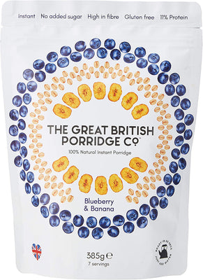 GB Porridge Blueberry & Banana Instant Porridge Pot 60g (Pack of 8)