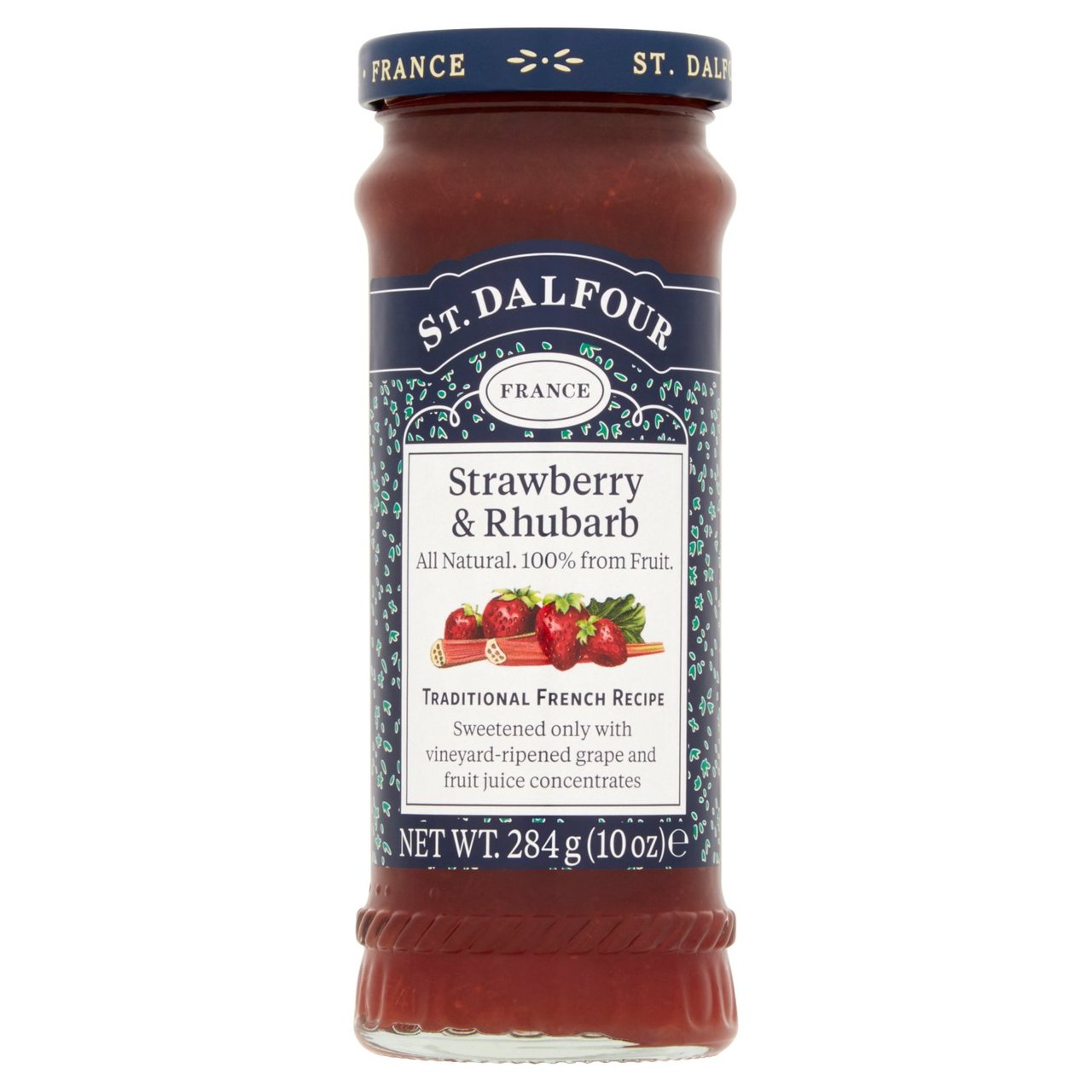 St Dalfour Strawberry & Rhubarb Preserve 284g