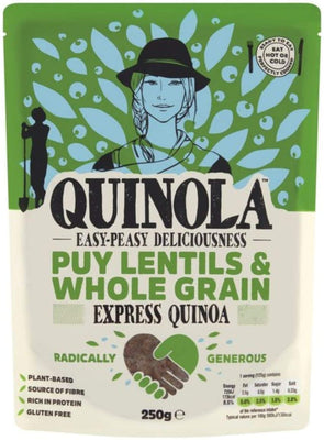 Quinola Express Wholegrain Quinoa & Puy Lentils 250g