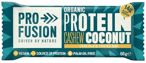 Profusion Cashew Coconut Protein Bar Choc Coated 68g (Pack of 16)