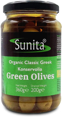 Sunita Olives Organic Konservolia Green 360g