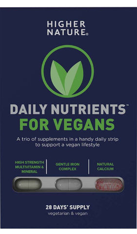 Higher Nature Daily Nutrients for Vegans 28 Day's Supply
