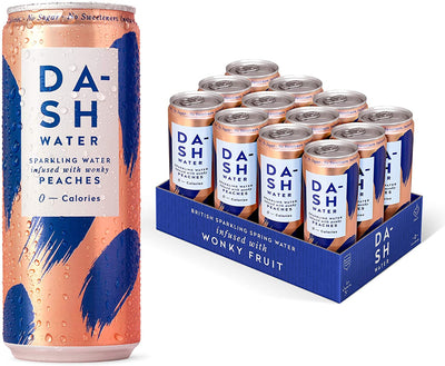 Dash Water Sparkling Peach - Multipack (4x330ml) (Pack of 6)