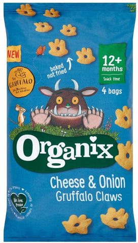 Organix Cheese & Onion Gruffalo Claws Multipack (4x15g) (Pack of 3)