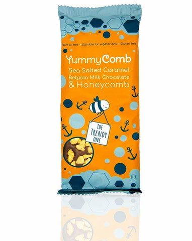 YummyComb Milk Sea Salted Caramel & Honeycomb Slab (100g x 12)
