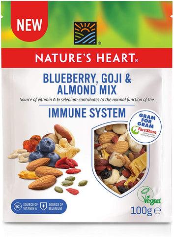 Natures Heart Blueberry Goji Almond Immune Mix 100g