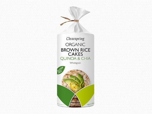 Clearspring Organic Quinoa & Chia Brown Rice Cakes 120g (Pack of 6)