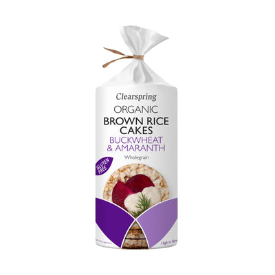 Clearspring Organic Buckwheat & Amaranth Brown Rice Cakes 120g (Pack of 6)