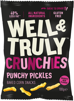 Well & Truly Crunchies - Punchy Pickles 100g (Pack of 14)