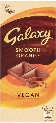 Galaxy Vegan Smooth Orange Bar  (10 x 100g)