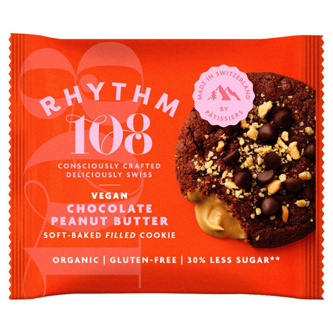 Rhythm 108 Double Choc Peanut Butter Soft Filled Cookie 50g (Pack of 12)