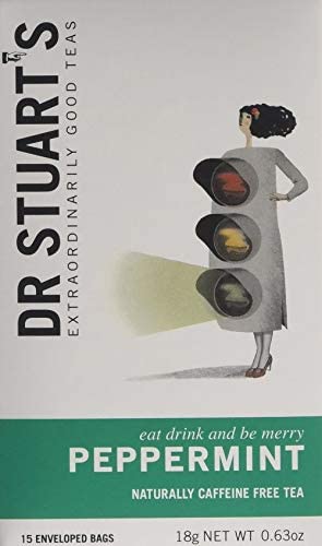 Dr Stuarts Organic Peppermint 15 Bags (Pack of 4) - Made in a Carbon Neutral Factory - Queens Award For Enterprise