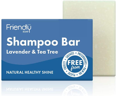 Friendly Soap,Lavender & Tea Tree Shampoo Bar 95g (Pack of 6)