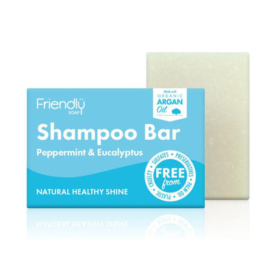 Friendly Soap,Peppermint & Eucalyptus Shampoo Bar 95g (Pack of 6)