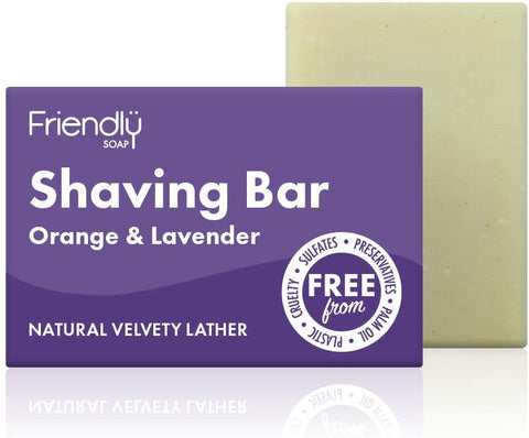 Friendly Soap,Orange & Lavender Shaving Bar 95g (Pack of 6)