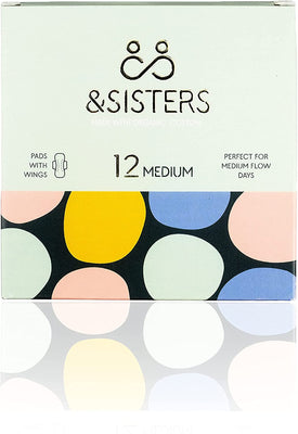 &Sisters Medium/Day Pads with Wings 12s