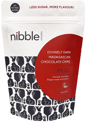 Nibble Divinely Dark Madagascan Chocolate Chips 160g